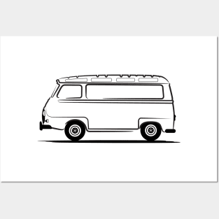 Renault Estafette Black Posters and Art